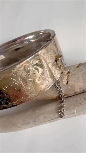 1940s 9CT Birks Gold Front Sterling Etched Floral Cuff Bracelet / Matching Gold Fill Earrings - Etsy