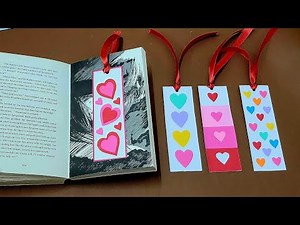 Very Easy Bookmarks, Heart Bookmarks,DIY, Bookmark ideas,