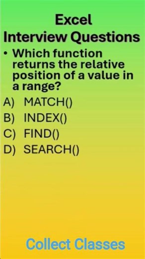 6-Excel Interview Questions नौकरी में पूछे जाते हैं ये सवाल! #excelshorts #excelinterviewquestions