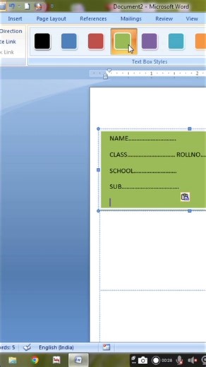 how to make namechit in Ms word | vanktesh computer center | #shorts