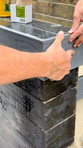 Cutting mitre on the millboard painted , glued and screwed. #Cladding #boards #millboard | Wulstan Fencing & Landscapes