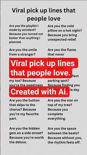 Viral pick up lines that people love.#shorts #pickuplines#pickupline #flirt #flirting.