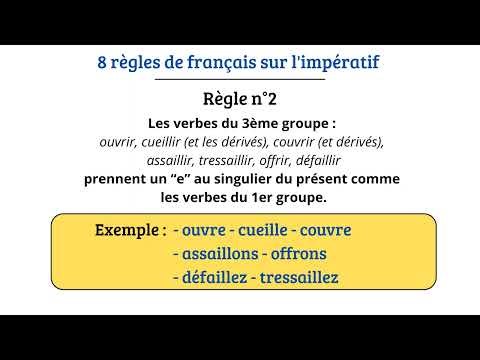 8 règle de français à connaître sur l'impératif