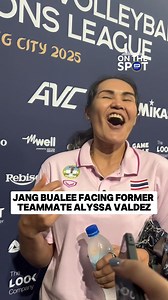 “SHE [ALYSSA] IS STRONGER AND SHE’S VERY SMART.” 💪 Nakhon Ratchasima QminC VC’s Onuma Sittirak shares her thoughts on facing PVL champions Creamline Cool Smashers in the 2025 AVC Champions League quarterfinals. Meanwhile, Jang Bualee reflects on the special moment of going up against her former teammate, Alyssa Valdez, in the upcoming round. | via Jamie Velasco, Aivan Episcope/One Sports #AVCChampionsLeague #OneSports | One Sports