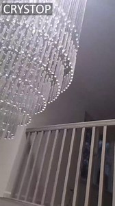 Luxury Large Foyer Chandelier, Modern 12-Lights Round Raindrop Crystal Chandeliers High Ceiling Flush Mount Light Fixtures for Hallway, Entryway, Stairs,Front Entrance D31.5 X H86.7 of CRYSTOP