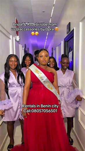 Our bride looking so elegant and classy💃💃 Aren’t our looking for where to get your bridal/asoebi robe? Search no more cos accessories by dora is here for you. Our location is at new Benin market. Call:08057056501 #beninbridalstore #fypppppppppppppppppppppppp #50kviews #goviral #goviraltiktok