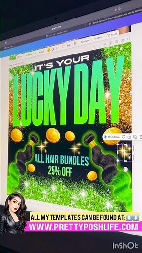 Let’s Make A Flyer In Canva🎉 #canva