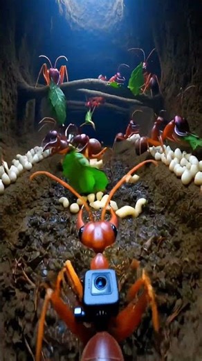 POV: Tiny Camera on a Leafcutter Ant Enters a Massive Underground Colony | Macro Research Footage