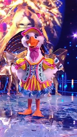 #MaskedSingerUK on Instagram: "Get your guesses in for our golden egg laying Goose! #maskedsinger #themaskedsinger"