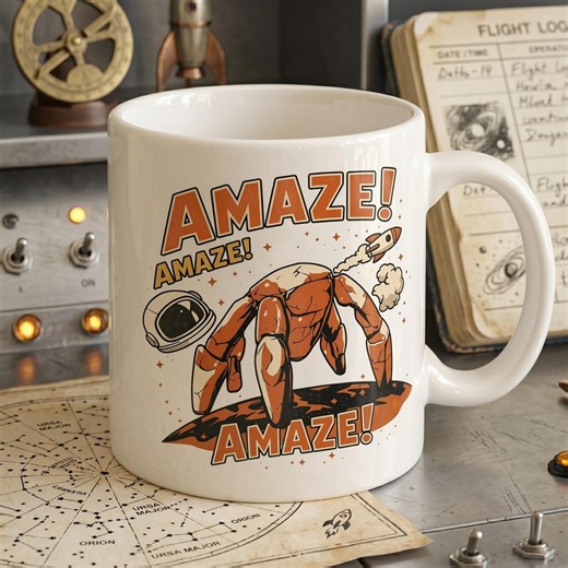 Amaze Amaze Amaze Mug - Rock Alien Hail Mary Coffee Mug, Sci Fi Gift for Him Her, Funny Alien Movie Mug, Rocky Hail Mary Movie Gift for Kids - Etsy