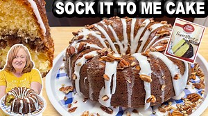 Sock It To Me Cake is a vintage cake made in the 1970s using box cake mix and a bundt cake pan. It's so moist and delicious. Check it out. | Catherine's Plates
