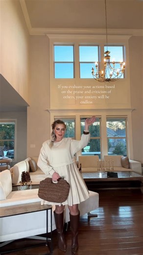 Yeşim Guven on Instagram: "ANRABESS Women Sweatshirts Dress Oversized Long Sleeve Patchwork Casual Loose Pleated Pullover Mini Dress Fall Outfits 2025 - “A cream-colored pleated dress, brown boots, and a bag... this is a very cute dress and an elegant combination✨The inspiring quote I wrote on my wall today is: ‘Believe in yourself, and light up the world with your style.’ ✨💃Find and share your own source of inspiration!” Comment SHOP below to receive a DM with the link to this post on my LTK ⬇