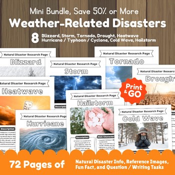 Weather Related Natural Disasters Research Bundle | Extreme Science Projects