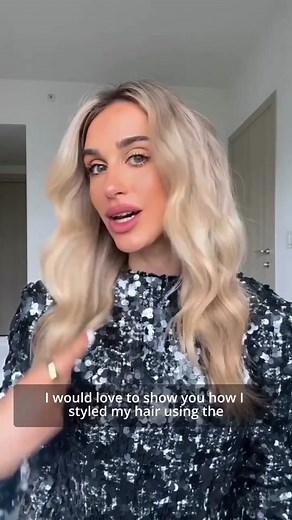 Easy Hairstyle with Beachwaver B1 Black Glitter Curling Iron