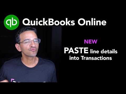 QuickBooks Online: PASTE inside expense transactions!