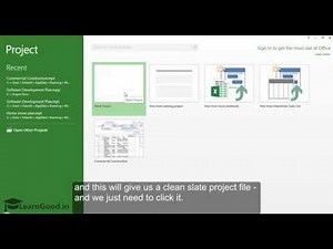 Microsoft Project 2013 Tutorial: Create from Blank file - Part 5 of 55