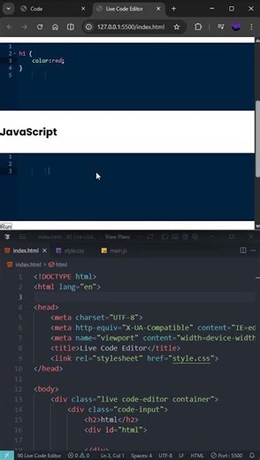 Live Code Editor #programación #javascript #htmlcss #código #developer #web #desarrollo #editor