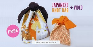 Japanese Knot Bag FREE sewing pattern (  video) - Sew Modern Bags