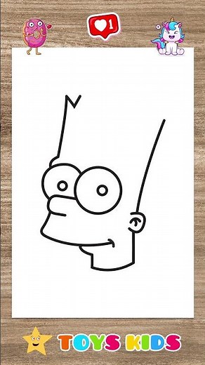 How to draw BART SIMPSON step by step easy and fast