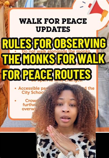 Guidelines for Observing Monks on Peace Walk Routes