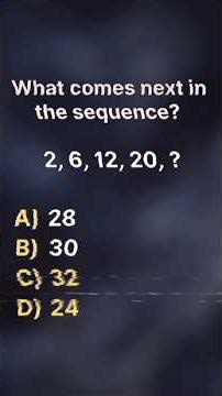 Math Number Sequence Puzzle | Only 1% Solve 😲 #shorts #quiz