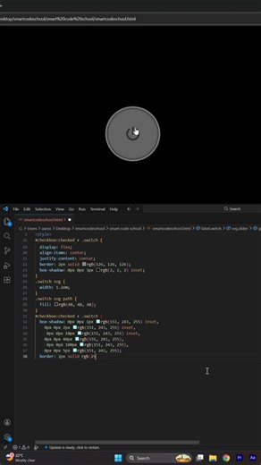 Glowing Power Button Animation ⚡ | HTML CSS Neon Effect #coding #htmlcss