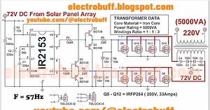IR2153 5000Watts! INVERTER Circuit For a Solar Panel Array Power System