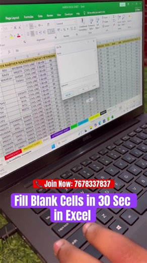 Learn how to fill blank cells in MS Excel in just 30 Sec #microexcel #excel