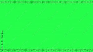 Traditional black border frame line green screen video design