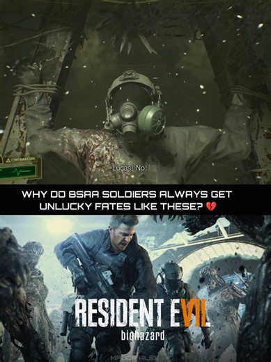 "Umbrella's Curse" - BSAA Soldiers always get unlucky endings in Resident Evil 💔 #shorts #re9 #re6