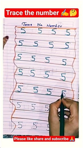 Tracing Number 5 ✍️ | Learn to Write Numbers | Preschool Writing Practice | LKG UKG Kids
