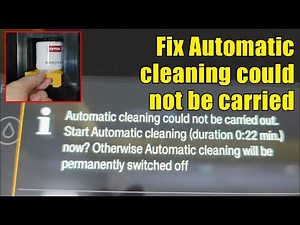 Fix Automatic cleaning could not be carried out. for Miele Coffee CVA Machine 7840 (Auto Cleaner)