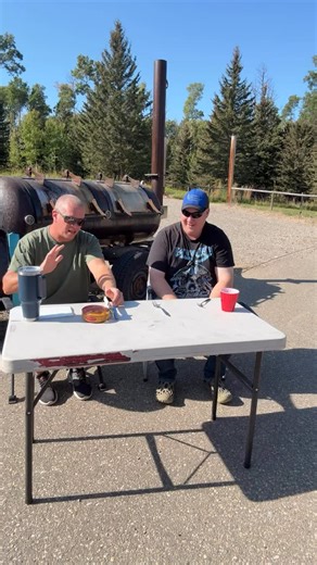 Kyle and I finally tried the stinky fish challenge! I’m still laughing… full video will be posted next Friday to The BBQ Beautiful Podcast Group on Facebook. 😷🐟 #stinkyfishchallenge #surströmming #reels #bbqbeautiful #foodchallenge | BBQ Beautiful