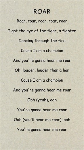 Roar #lyricsvideo