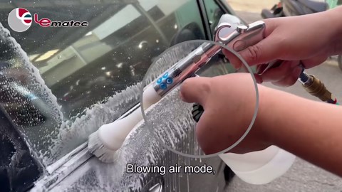 LE LEMATEC Car Foam Cleaning Gun with Brush - High-Pressure Tool for Interior Detailing | Professional Car Wash Equipment for Upholstery, Carpet & Surface Cleaning (LE-WT-0100US)