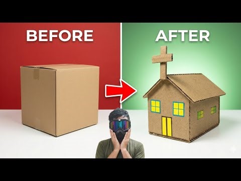 Simple Cardboard Church || How to Make a Small Cardboard church