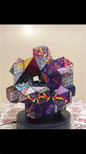 Unique Twisty Puzzle Unfolding Patterns#twistyPuzzle #puzzleArt #geometricDesign