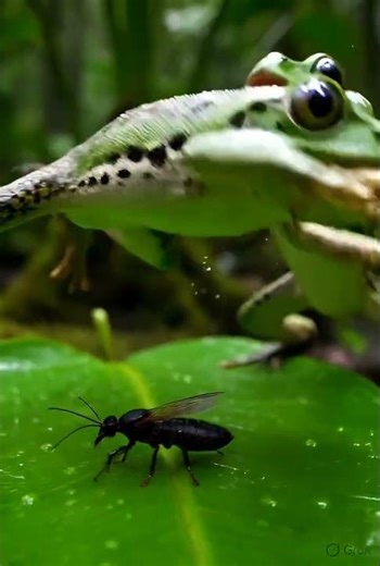 Two Frogs Fighting for an Insect 🐸🐸 | Realistic Jungle Wildlife Scene | Jungle Fight Club