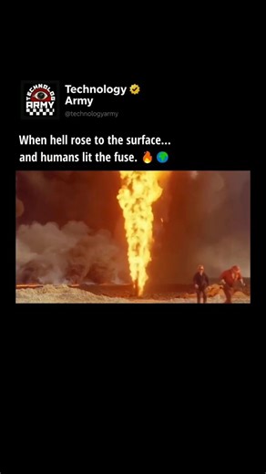 TechnologyARMY on Instagram: "Kuwait, 1991. When the oil fields were set ablaze, the landscape stopped looking like Earth — and started looking like another planet. 🌍🔥 Legendary filmmaker Werner Herzog captured this devastation in his film Lessons of Darkness. He didn’t document it like a reporter. He narrated it like a poet watching the end of the world unfold. The towering flames and endless black smoke weren’t just the result of war — they were a portrait of humanity's ability to create its