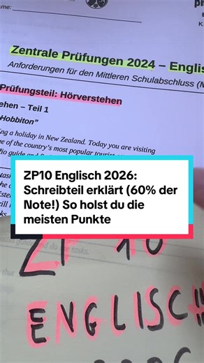 ZP10 Englisch 2026: Perfekter Schreibteil für die Prüfung