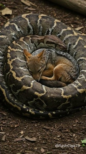 This Coyote just Wanted to Sleep… until a Python Appeared