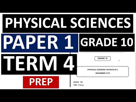 PHYSICAL SCIENCES GRADE 10 PAPER 1 2025 PHYSICAL SCIENCES P 1 PREP THUNDEREDUC GRADE 10 PHYSICAL