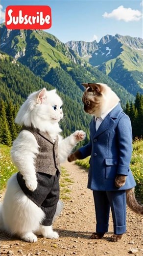 do cat pahado mai #viral #trending #cat #cute #animals #imotional billi wala kartun