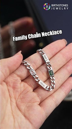 Personalize Your Chain – 1–6 Names + Birthstone on a Bold Cuban Necklace
