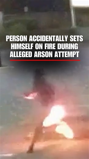 NEW: Australian police want to speak to a person who ran away from a suspicious business fire while on fire themselves. The person is believed to have left the area in a light-colored hatchback along with another person. A cash register from the business is also missing. | Fox News