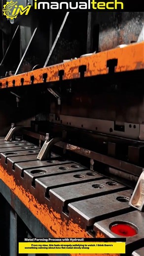 Smooth Metal Forming Process with Hydraulic Press in Factory Line