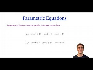 Math Calculus: Find the Intersection Point of Two Parametric Equations (Calc Help)