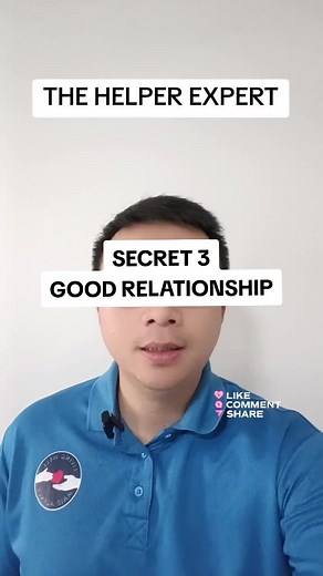 3rd Secret to having a good relationship between employer and helper #helpersg #mdwsg #giversgain #goodemployers #maidagency #livingwellmaidagency #sghelper🙃 #fyp #fypシ #fdwsingapore #thehelperexpert