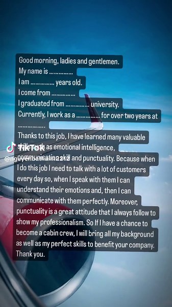 Episode 1 | Cabin crew/Flight attendant interview questions (with sample answers) | part 1 | English version #CapCut #cabincrew #flightattendant #cabincrewlife #tiepvienhangkhong