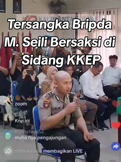 Bripda M. Seili di Sidang KKEP: Kasus Pembunuhan Mahasiswi